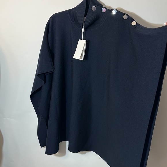 BOSS Landara Poncho Navy - Picture 10 of 15